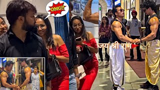 Dhoti Bodybuilder’s Shirtless Amazing Public Reaction😍🔱🙏  जय श्री राम 🚩🙏  Fitness Master Deepak [upl. by Amy]