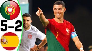 Portugal vs Spain 52  All Goals and Highlights RESUMEN Y GOLES 2024 [upl. by Wake]