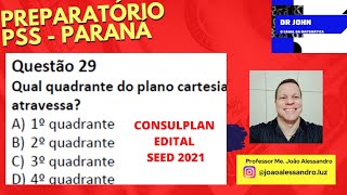 Preparatório  PSS  Paraná  Questão 29  Geometria Analítica  Instituto Consulplan  Edital 2021 [upl. by Morvin]