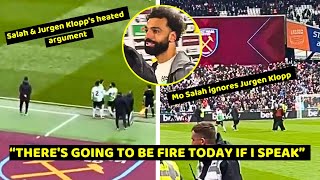 Mo Salahs heated reaction after arguing with Jurgen Klopp in West Ham Vs Liverpool 22 [upl. by Ahsenauj]