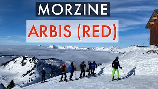 Ski France  The Arbis Red Morzine  Les Gets  Portes Du Soleil [upl. by Jit868]