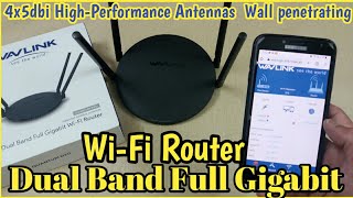 WAV LINK AC1200 Dual Band Full Gigabit WiFi Router Opeation Frequency 24 GHz Foldable Antennas [upl. by Cullan]