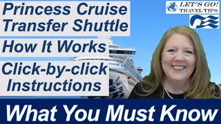 ALL ABOUT THE PRINCESS TRANSFER SHUTTLE AIRPORT TO CRUISE SHIP PORT TRANSPORTATION PRINCESS CRUISES [upl. by Yoj]