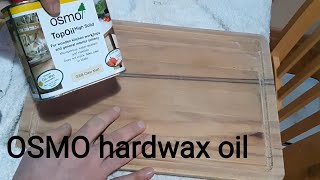 How to protect cutting board with oil OSMO hardwax oil [upl. by Damour]