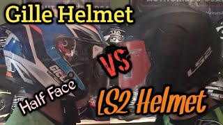 Gille Vs LS2 Half Face Helmet Comparison [upl. by Zahara]