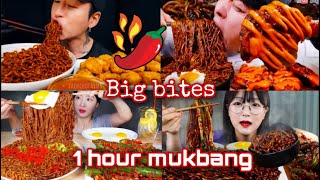 MUKBANGERS EATING TOO MUCH FOOD🔥BIG BITES MUKBANG😍NOODLES ASMR MUKBANG [upl. by Yeh]