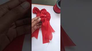 Bow hairband at home 🏠shorts diy bow youtubeshorts ytshorts art ribbon hairbandgirls easy [upl. by Neelyam]