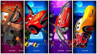 Cars Mater Exe vs Lighting McQueen Eater vs Spider Lighting McQueen vs Cruz Ramirez Eater Tiles Hop [upl. by Panayiotis341]