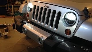 Jeep JK Trucklite LED Headlight Install [upl. by Kosak]