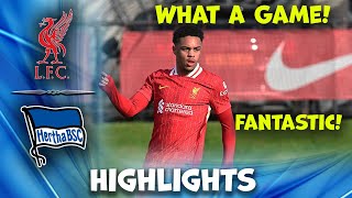 Liverpool u21 vs Hertha BSC u21  Premier League International Cup  Highlights 30102024 [upl. by Gershom]