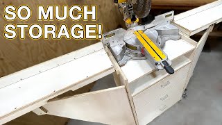 Building a Mobile Miter Saw Station with Drawers [upl. by Landes]