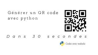 Générer un QR code avec python [upl. by Fujio]