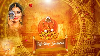 Traditional Classic Marriage Invitation  Wedding video Invite  Traditional BGM  Inspire Studio [upl. by Viquelia]