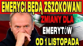 PILNIE ZMIANY DLA EMERYTÓW OD 1 LISTOPADA 2024 ZUS OGŁOSIŁ SZCZEGÓŁY DATY I KWOTY PŁATNOŚCI [upl. by Lionel301]