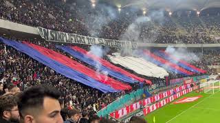 4k Coregrafie Peluza Nord FCSB ☠️ FCSB  Rapid 00 ☠️ Atmosfera superba pe Arena Nationala ultra [upl. by Euqnomod469]