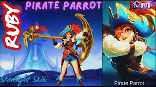 Ruby Pirate Parrot Starlight Skin MLBB Skin Effects 4K UHD  Slow Motion Showcase [upl. by Okun]