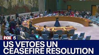 US vetoes UN ceasefire resolution [upl. by Ashjian]