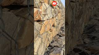 Stone retaining wall🔥 shorts youtubeshorts construction [upl. by Phelips]