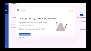 Há um problema com a sua licença do Office  Veja como resolver este problema [upl. by Ahmar]