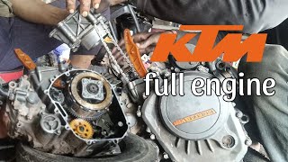 KTM full engine opening pistone clach plate valve other part full check ✅ [upl. by Dry]