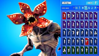 DEMOGORGON SKIN SHOWCASE WITH ALL FORTNITE DANCES amp EMOTES [upl. by Hayila]