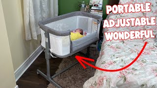 Awesome Bedside Bassinet  Bubavan Bassinet Review [upl. by Tiebout202]