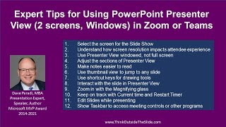 Expert Tips for Using PowerPoint Presenter View 2 screens Windows in Zoom or Teams [upl. by Daggett]