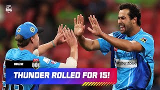 15 ALL OUT 😱 Strikers Dismiss Thunder For The Lowest BBL Total Ever  BBL12 [upl. by Samul873]