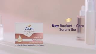 Skincare in your beauty bar RaiseTheBar with NEW Dove Radiant  Care Serum Bar [upl. by Carlick]