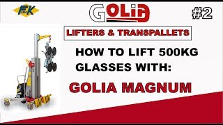 2 How to lift 500kg glasses  Glass Lifters Golia Magnum [upl. by Jeanette]