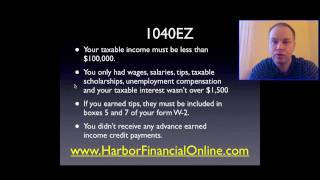 1040 ez Tax Form Instructions 2012 2013 [upl. by Macnair504]