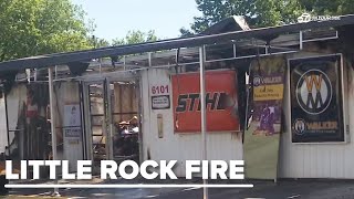 Little Rock lawncare shop destroyed in 4th of July fire [upl. by Bred611]