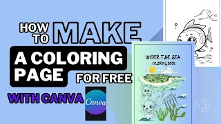 How to create a coloring bookpage for free with canva TutorialWithX [upl. by Ahtelat]