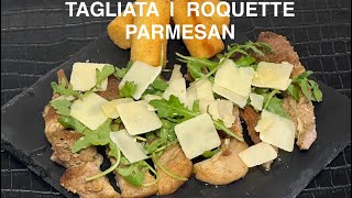 TAGLIATA de Porc  Roquette  Parmesan cuisine italy cooking bonappétit [upl. by Wenz]