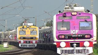 Dangerous Wap4 Locomotive Leads Intercity ExpressKatwa Howrah Pink ICF Local Trains Skip Huge Curve [upl. by Kali130]