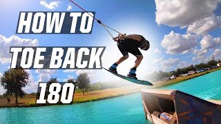 HOW TO TOESIDE BACKSIDE 180  WAKEBOARDING  CABLE  KICKER [upl. by Abernon]