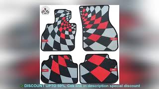 ✔️High Quality Rubber material Floor Mat Red Checkered JCW Style Clubman Min [upl. by Trebron]