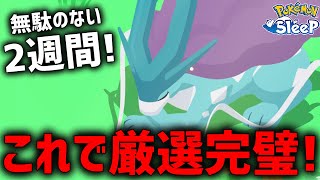 厳選廃人がおすすめする『色違いスイクン厳選用』の完璧スケジュールを紹介【ポケモンスリープ】 [upl. by Valma]