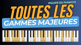 Le guide du piano  Apprendre toutes les gammes Majeures apprendrelepiano pianotutorial [upl. by Alurd]