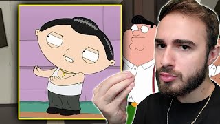 ITALIAN Man Reacts To Italian Family Guy Jokes [upl. by Ahsinehs60]