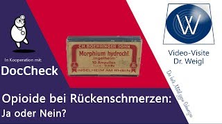 Großer Irrtum Opioide Fentanyl Tilidin Oxycodon helfen kaum bei Rückenschmerzen  DocCheck 4 [upl. by Hayyim]