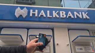 Halkbank ATMden Para Çekme [upl. by Cottle]