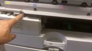 How to replace Waste Toner Bottle on older Lanier Ricoh Savin color copiers 2019 [upl. by Eseela]