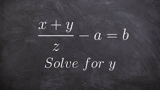 Solving a literal equation with a rational term [upl. by Dimphia]