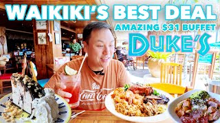 Waikikis Best Value Amazing 31 Hawaiian Buffet at the Legendary Dukes Poke Lovers Paradise [upl. by Sumner]