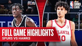 SPURS vs HAWKS  NBA SUMMER LEAGUE  FULL GAME HIGHLIGHTS [upl. by Samot968]