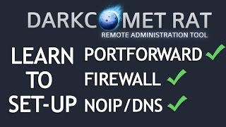 DarkComet RAT 531 Tutorial Portforwarding  Firewall  DNS 2020 [upl. by Reinaldo]