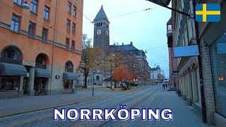 Norrköping  Virtual Walking Tour in 4K  November 2022  Sweden [upl. by Petulia]