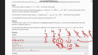 B Progressive Square  Codeforces Round 938 Div 3  Full solution with code [upl. by Kassel]