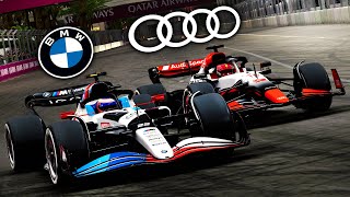 PHOTO FINISH END IN LAS VEGAS BMW vs AUDI in F1  F1 23 MY TEAM CAREER [upl. by Yasmine]